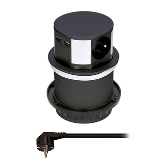 Zásuvkový blok SOLIGHT PP100USB-B