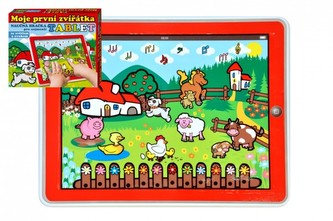 Tablet farma pre najmenších Moje prvé zvieratká 24x19x1, 5cm na bat. so svetlom a zvukom v krabičke MPZ