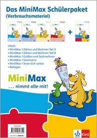 MiniMax 1. Schülerpaket (4 Themenhefte: Zahlen und Rechnen A, Zahlen und Rechnen B, Größen und Sachrechnen, Geometrie) - Verbrau