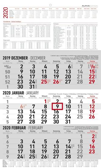3-Monatskalender 2020 groß