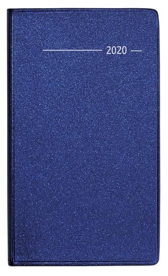 Taschenplaner Metallic blau 2020