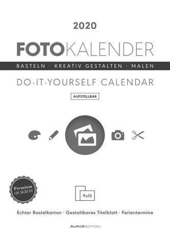 Foto-Bastelkalender weiß aufstellbar 2020