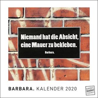 BARBARA. 2020 - Origineller Wandkalender von DUMONT - Straßenschilder mit Botschaft - Streetart-Kunst - Quadratformat 24 x 24 cm