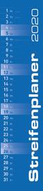 Streifenplaner 2020 blau
