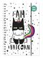 Collegetimer Batcorn 2019/2020 - Einhorn - Schülerkalender A5 (15 x 21)