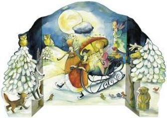 Schlittenfahrt im Winterwald Adventskalender