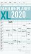 Familienplaner XL 2020 mit 6 Spalten - Offset-Papier - Familienkalender - Familientimer (26 x 45) - mit Ferienterminen - 6 Spalt
