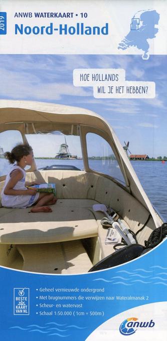 Waterkaart 10 Noord-Holland 1:50 000