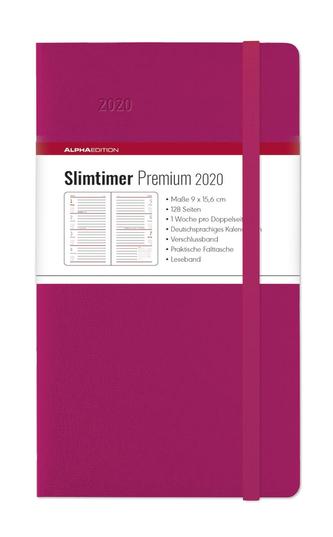 Slimtimer Premium Berry 2020 - Taschenplaner - Taschenkalender (9 x 16)