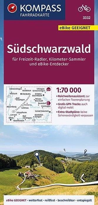 KOMPASS Fahrradkarte Südschwarzwald 1:70.000, FK 3332