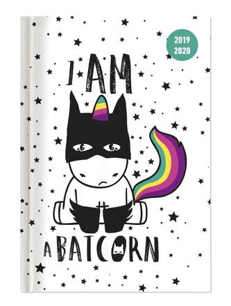 Collegetimer Batcorn 2019/2020 - Einhorn - Schülerkalender A6 (10 x 15)