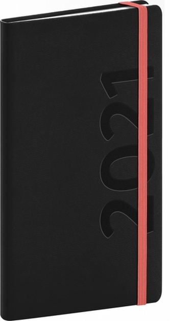 Kapesní diář Avilla 2021, černooranžový