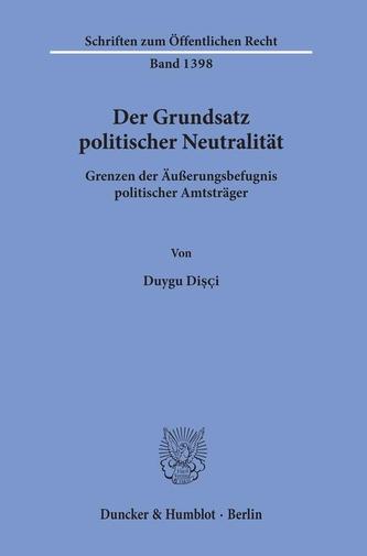 Der Grundsatz politischer Neutralität