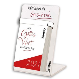 Tagesabreißkalender 2021 mit Acrylglas-Aufsteller