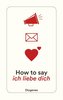 How to say ich liebe dich