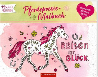 Pferdefreunde: Pferdepoesie-Malbuch
