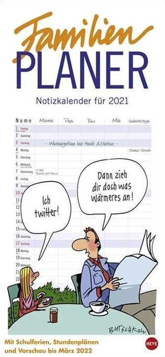 Butschkow Familienplaner - Kalender 2021