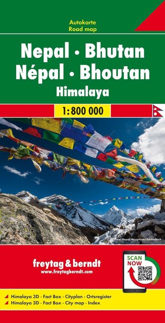 Nepal - Bhutan, Autokarte 1:800.000