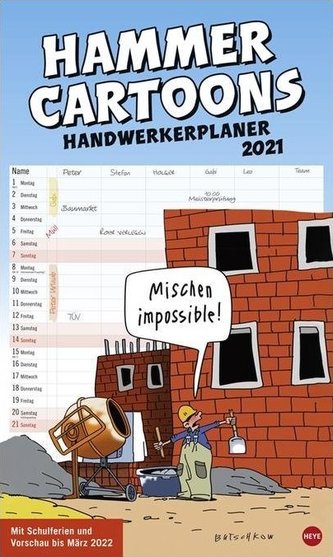 Butschkow: Hammer Cartoons Handwerkerplaner Kalender 2021