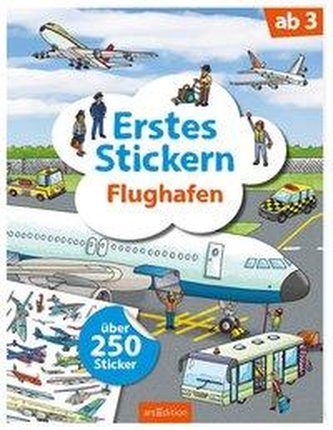 Erstes Stickern Flughafen