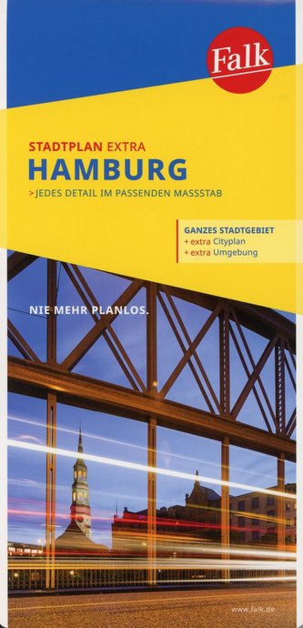 Falk Stadtplan Extra Standardfaltung Hamburg 1:22 500-1:39 000