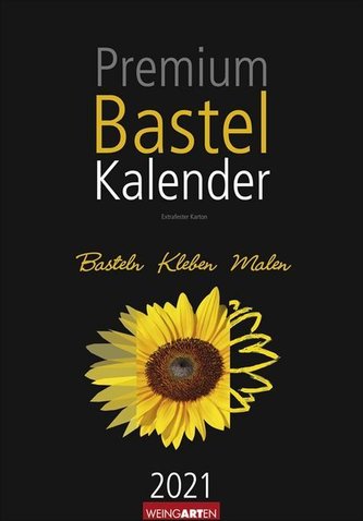 Premium Bastelkalender 2021 Schwarz 33 x 23 cm