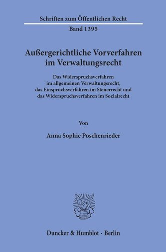 Außergerichtliche Vorverfahren im Verwaltungsrecht.
