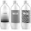 Láhev náhradní SODASTREAM 3pack 1L BLACK / WHITE