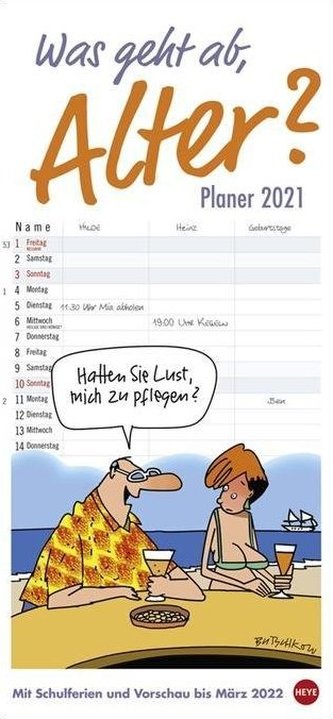 Was geht ab, Alter?  - Planer für zwei Kalender 2021