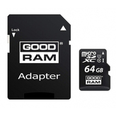 Paměťová karta GOODRAM MicroSDXC 64GB CL10 UHS1+adap.
