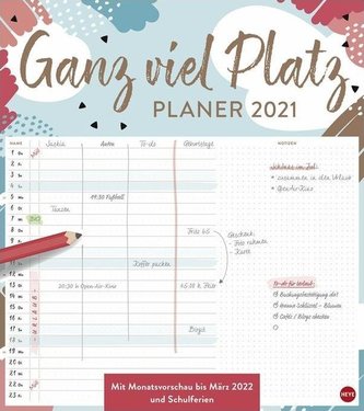 Kalender mit gaaanz viel Platz modern 2021
