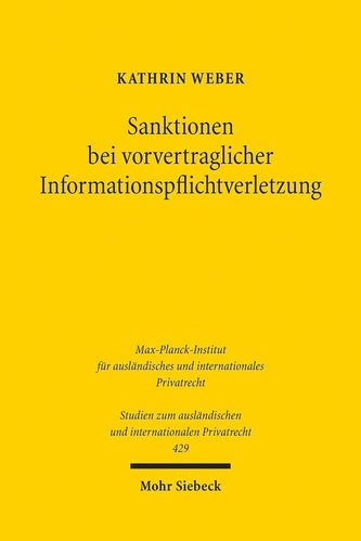 Sanktionen bei vorvertraglicher Informationspflichtverletzung