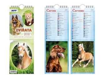 Pohlednicový Zvířata - nástěnný kalendář 2021
