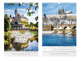 Hrady a zámky - nástěnný kalendář 2021