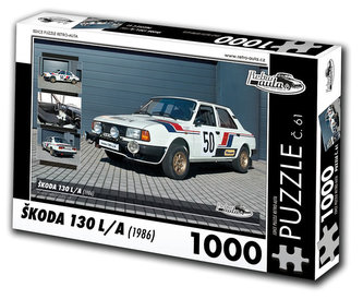 Retro auta Puzzle č. 61 - ŠKODA 130 LA (1986) - 1000 dílků