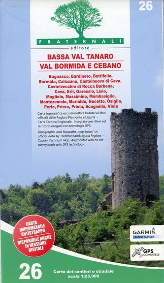 Alta Val Tanaro - Alta Valle Bormida e Cebano 1  : 25 000