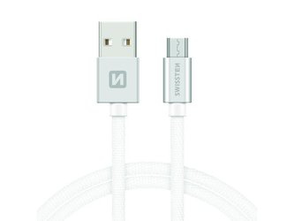 Kabel SWISSTEN USB/Micro USB 1,2m stříbrný