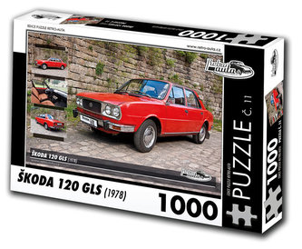 Retro auta Puzzle č. 11 - ŠKODA 120 GLS (1978) - 1000 dílků