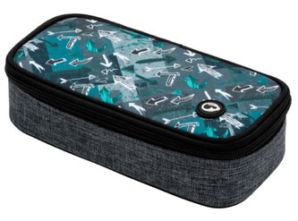 Bagmaster Školní penál CASE THEORY 20 B GRAY/TURQUOISE/BLACK
