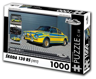 Retro auta Puzzle č. 58 - ŠKODA 130 RS (1977) - 1000 dílků