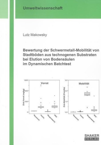Bewertung der Schwermetall-Mobilität von Stadtböden aus technogenen Substraten bei Elution von Bodensäulen im Dynamischen Batcht