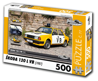 Retro auta Puzzle č. 77 - ŠKODA 120 L VB (1987) - 500 dílků