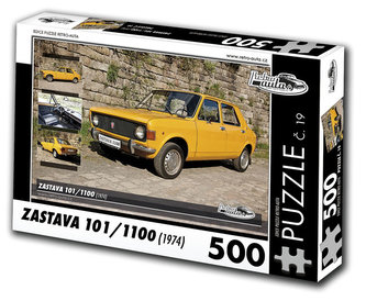Retro auta Puzzle č. 19 - ZASTAVA 101/1100 (1974) - 500 dílků