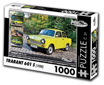 Retro auta Puzzle č. 31 - TRABANT 601 S (1988) - 1000 dílků
