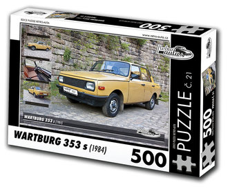 Retro auta Puzzle č. 21 - WARTBURG 353 s (1984) - 500 dílků