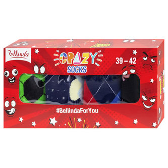 Bellinda zábavné crazy ponožky - 4 páry, velikost 39 - 42