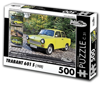 Retro auta Puzzle č. 31 - TRABANT 601 S (1988) - 500 dílků