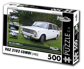Retro auta Puzzle č. 5 - VAZ 2102 COMBI (1985) - 500 dílků