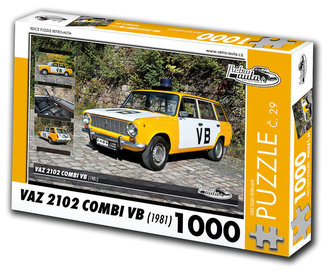 Retro auta Puzzle č. 29 - VAZ 2102 COMBI VB (1981) - 1000 dílků