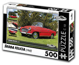 Retro auta Puzzle č. 10 - ŠKODA FELICIA (1960) - 500 dílků